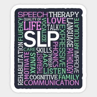 Speech Language Pathologist Speech Therapist Therapy Word Art Sticker